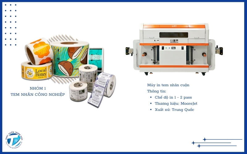 Máy in tem nhãn chuyên dụng - hiệu suất cao, tích hợp cán, bế tem nhãn